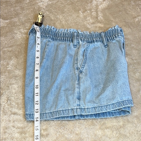 Hollister Blue Jean Shorts Relaxed Fit Elastic Waist - Picture 5 of 11